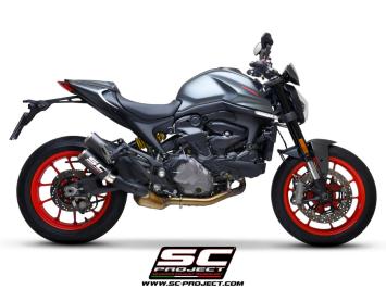 SC-Project Twin CR-T Carbon Slip-On Einddemper Euro5 Gekeurd DUCATI MONSTER 937 2021 - 2024