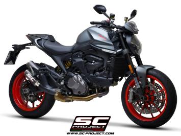 SC-Project Twin CR-T Carbon Slip-On Einddemper Euro5 Gekeurd DUCATI MONSTER 937 2021 - 2024