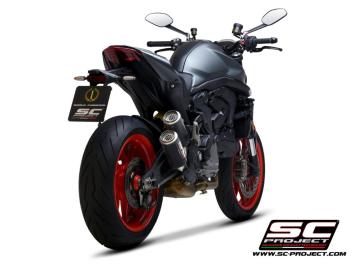 SC-Project Twin CR-T Carbon Slip-On Einddemper Euro5 Gekeurd DUCATI MONSTER 937 2021 - 2024