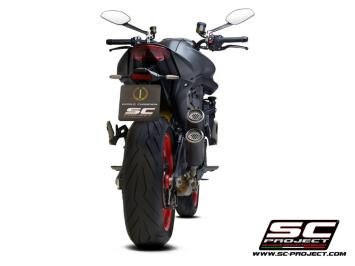 SC-Project Twin CR-T Carbon Slip-On Einddemper Euro5 Gekeurd DUCATI MONSTER 937 2021 - 2024