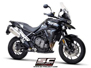 SC-Project X-Plorer II Titanium Slip-On Einddemper Euro5 Gekeurd TRIUMPH TIGER 900 2020 - 2023