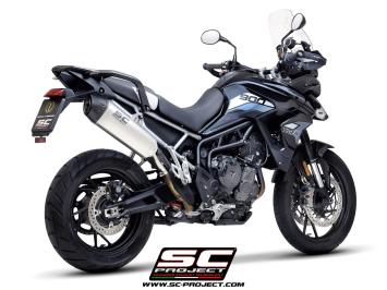 SC-Project X-Plorer II Titanium Slip-On Einddemper Euro5 Gekeurd TRIUMPH TIGER 900 2020 - 2023