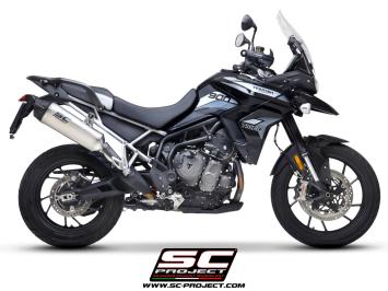 SC-Project X-Plorer II Titanium Slip-On Einddemper Euro5 Gekeurd TRIUMPH TIGER 900 2020 - 2023