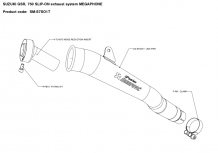 Akrapovic Slip-on Line Titanium Einddemper zonder E-keur Suzuki GSR 750 2011 - 2016